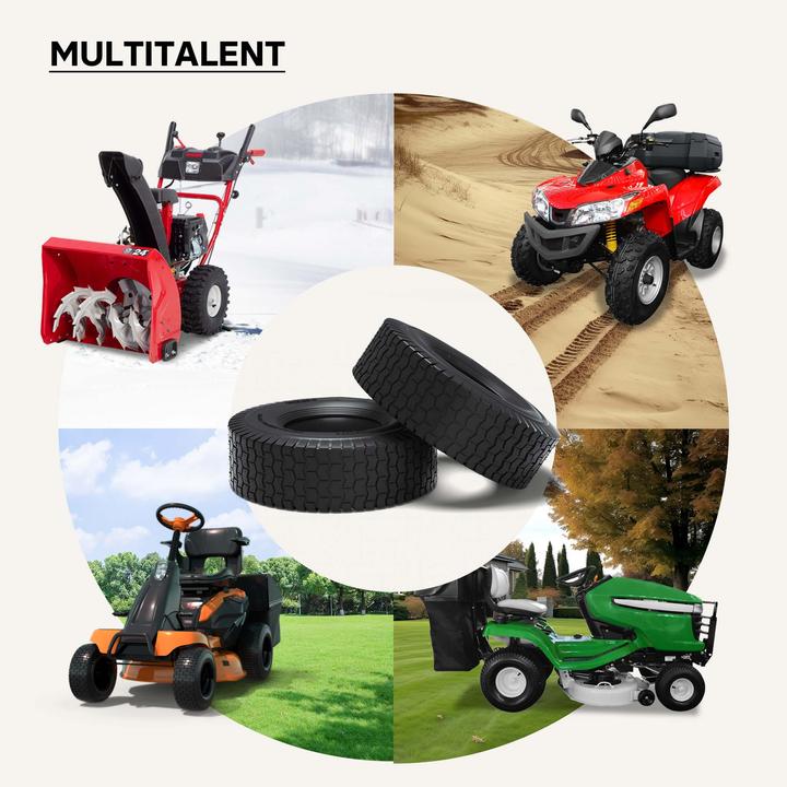 Produktbild Wiltec Reifen für den Aufsitzmäher 16x6.50-8 4pr mit Schlauch und geradem Ventil (Rasenmäher, Rasentraktor, Gartenmaschinen Ersatzteile)