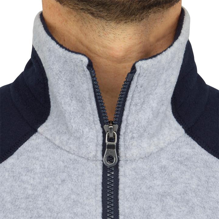 Actual product image Tribord Fleecejacke Segeln Herren warm Sailing 100 grau/marineblau (4XL)