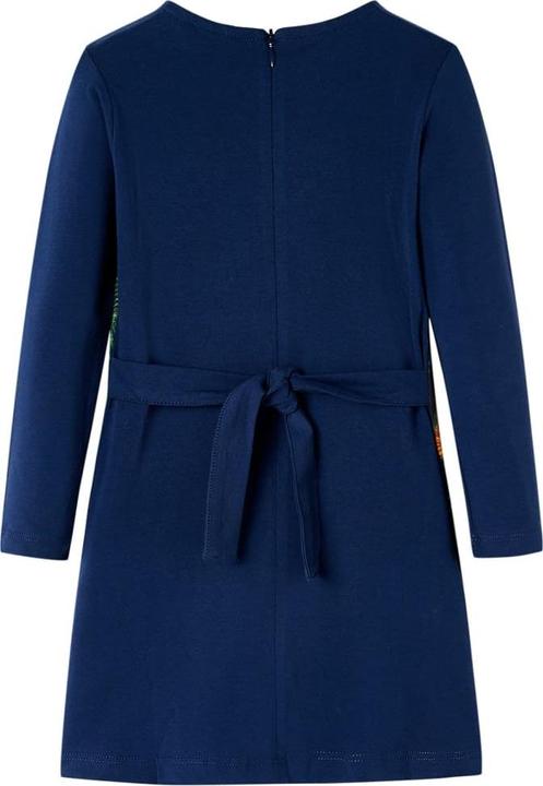 Produktbild VidaXL Kinderkleid mit Langen Ärmeln Marineblau 128,Material der (128)