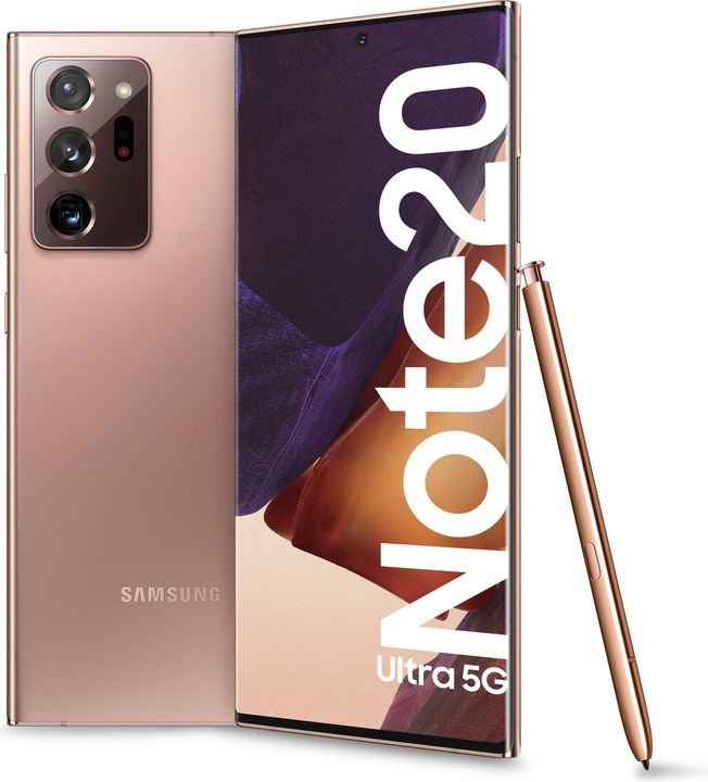 Samsung Galaxy Note 20 Ultra 5G UE (256 Go, Mystic Bronze, 6.90", Double SIM hybride + eSIM, 108 Mpx, 5G)