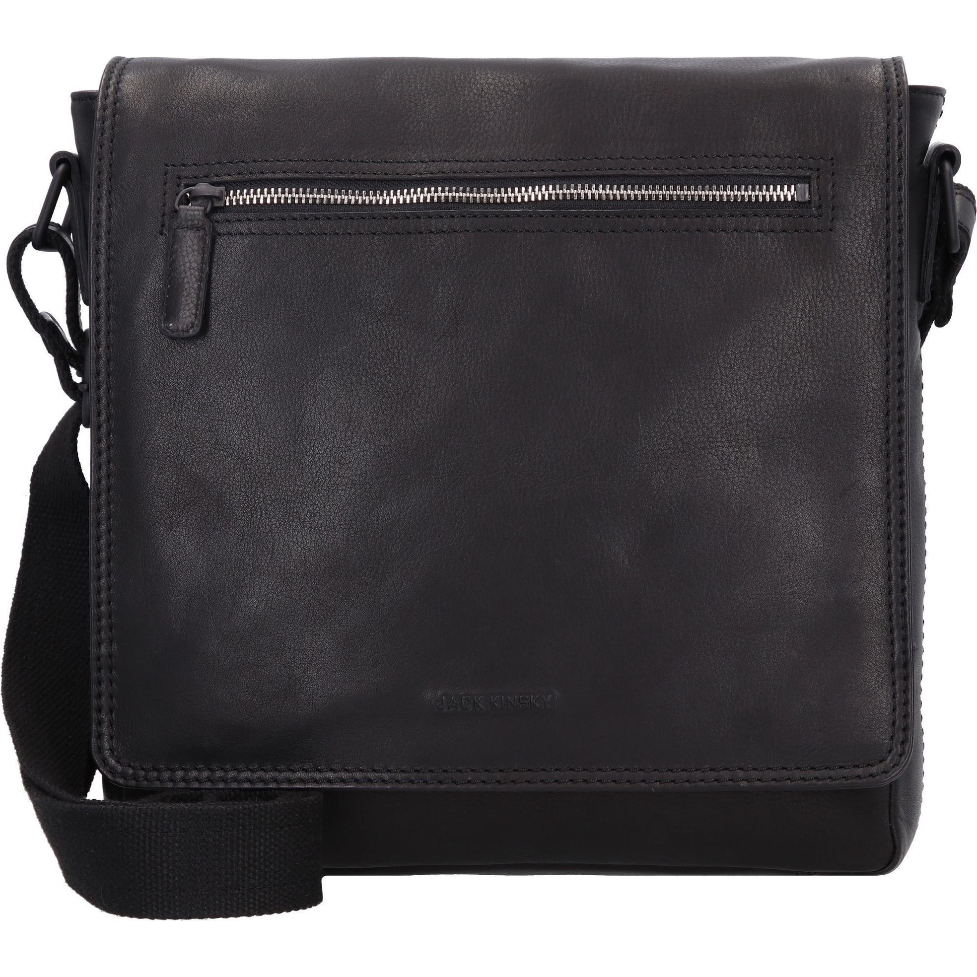 Jack kinsky, Handtasche, Umhänger Überschlag, Schwarz