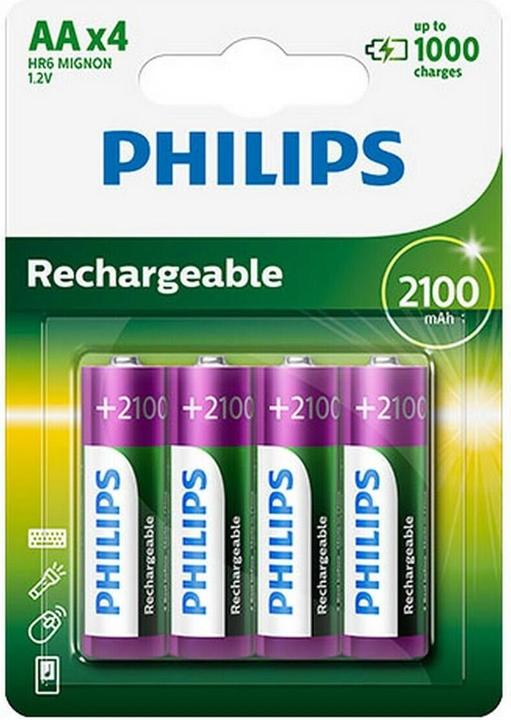 Productafbeelding Philips Batterij Multilife AA / R6 2100mAh 4 st. (4 Pcs., AA, 2100 mAh)