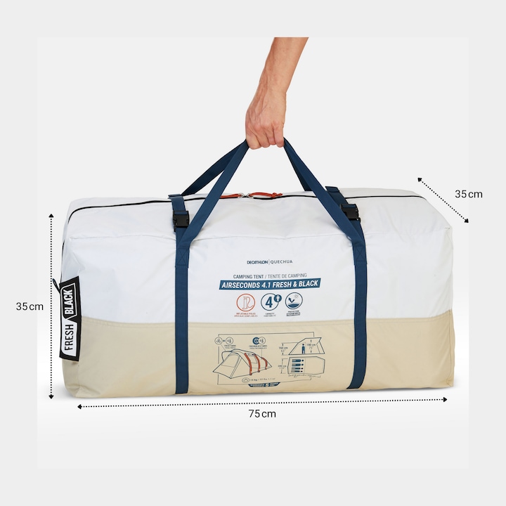 Immagine prodotto Quechua secondi d'aria 4.1 fb 302837 (Tenda gonfiabile, 15 kg, 4 persone)