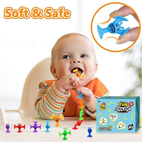Actual product image Activity Board Suction cup toy baby, children bathtub toy, 40 pieces sensory toy silicone