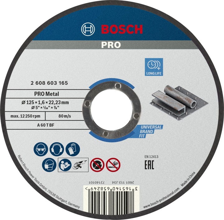 Actual product image Bosch Professional Zubehör PRO Metal cutting disc, 125 x 1.6 x 22.23 mm