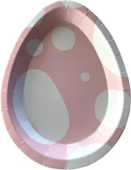 Actual product image MU Style Disposable paper plate Easter egg (8x)