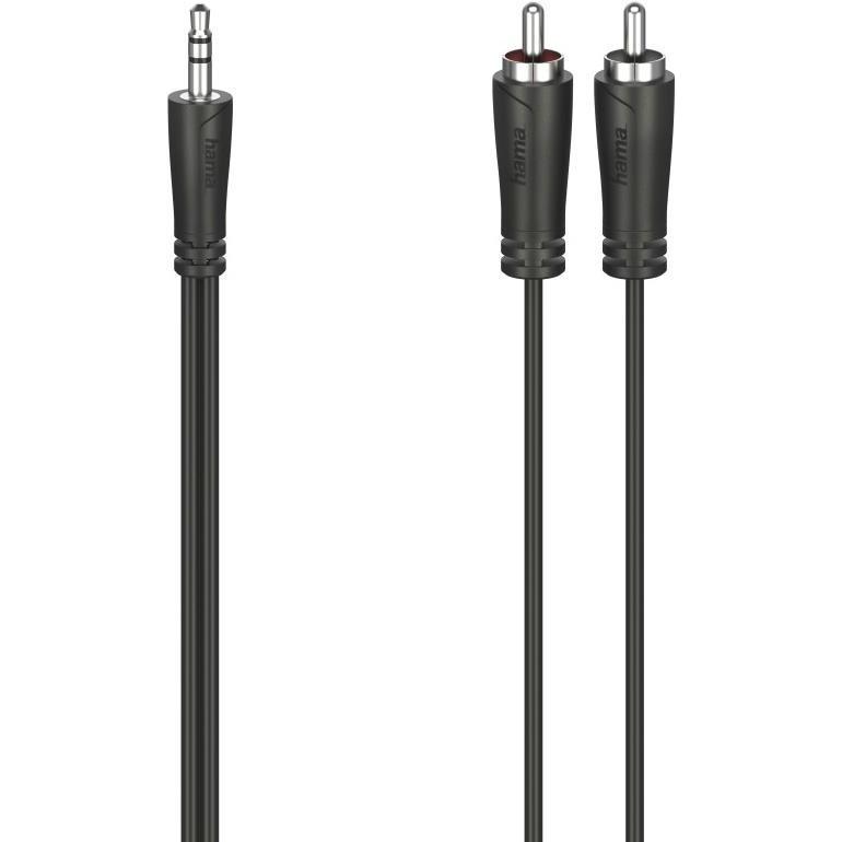Hama Audio-Kabel, 3,5-mm-Klinken-Stecker - 2 Cinch-Stecker, Stereo, 3,0 m (3 m, Cinch), Audio Kabel