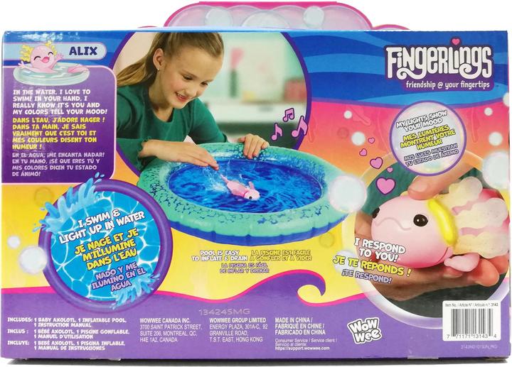 Produktbild WowWee Fingerlings Baby Axolotl med Oppustelig Pool