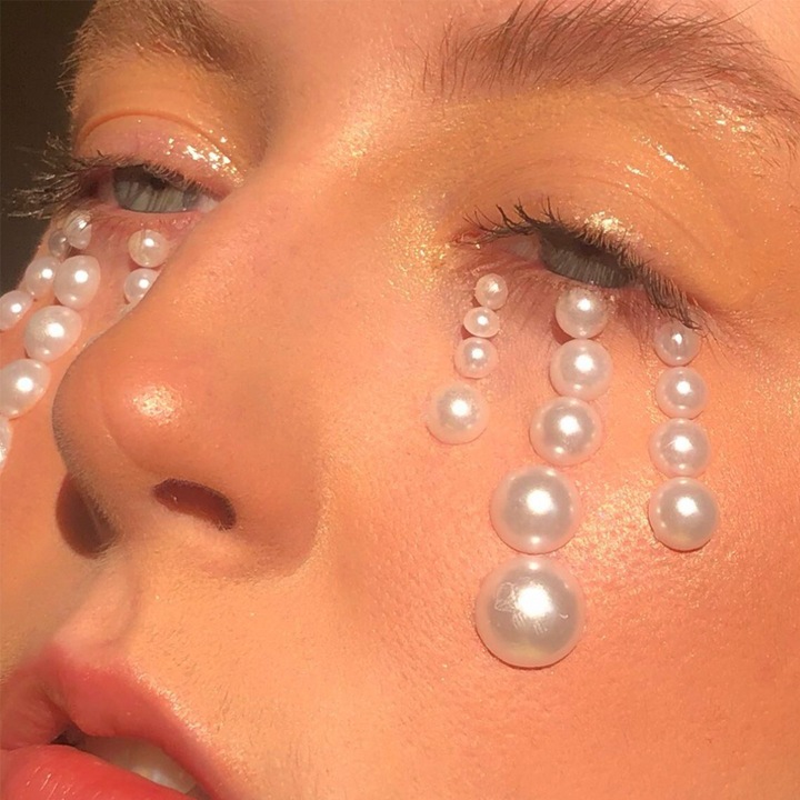 Immagine prodotto Noya Strass autoadesivi per il viso e il corpo - argento (220 pezzi, decorazione per festival)