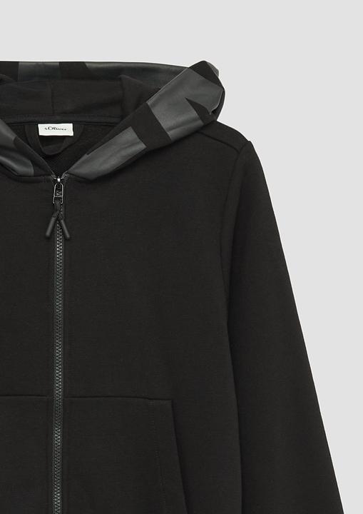 Produktbild S.Oliver Sweatshirt Jacke Sweatshirt-Jacke mit Print an Kapuze (134, 140)