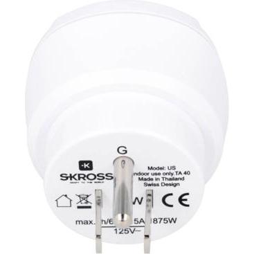 Thumbnail - Skross, Reiseadapter, Reisestecker Europe to USA (Bulk Ware) weiss