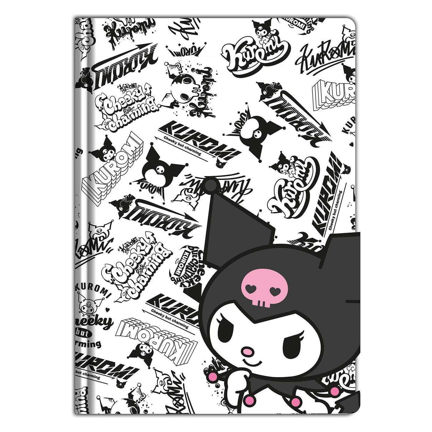 Blue Sky, Notitieboekje + Schrijfblok, BlueSkyStudios Sanrio Notizbuch Kuromi A5 (A5, Rijen)