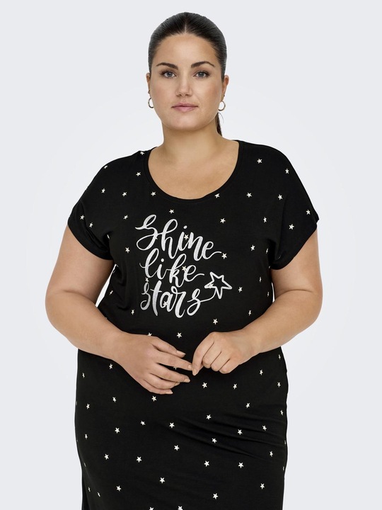 Image du produit Only Robe rayée curvy à manches courtes (M)