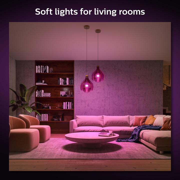Produktbild Philips Hue White & Color Ambiance BT (E27, 9 W, 1100 lm, 2 x, F)