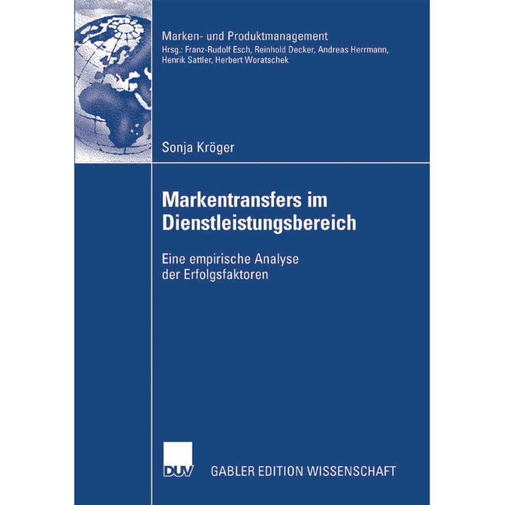 Markentransfers im Dienstleistungsbereich, Fachbücher von Sonja Kröger