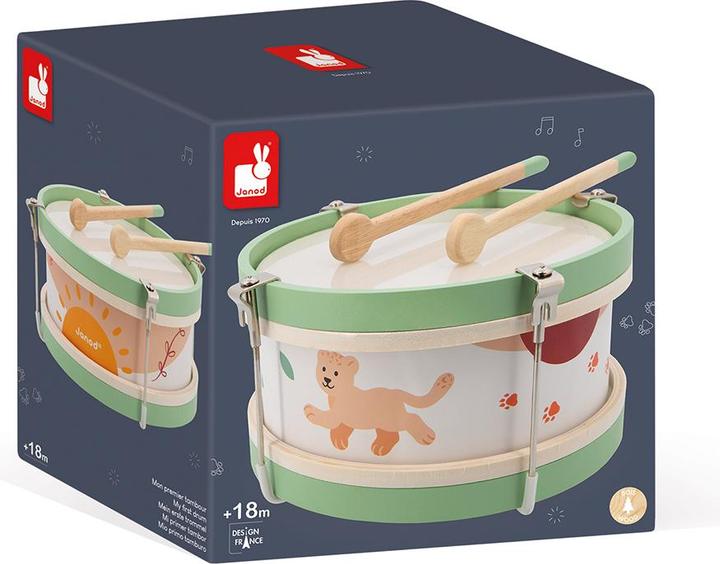 Actual product image Janod Sunshine drum (German, French, Italian, English)