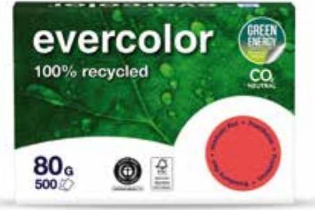 Immagine prodotto Clairefontaine Carta riciclata Evercolor salmone DIN A4 80 g/mq 500 fogli (A4, 500 lamelle, 80 g/m²)