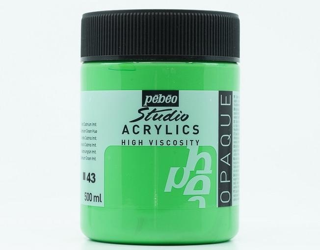 Actual product image Pebeo Studio Acrylics fine acrylic (Cadmium green imitation, 500 ml)