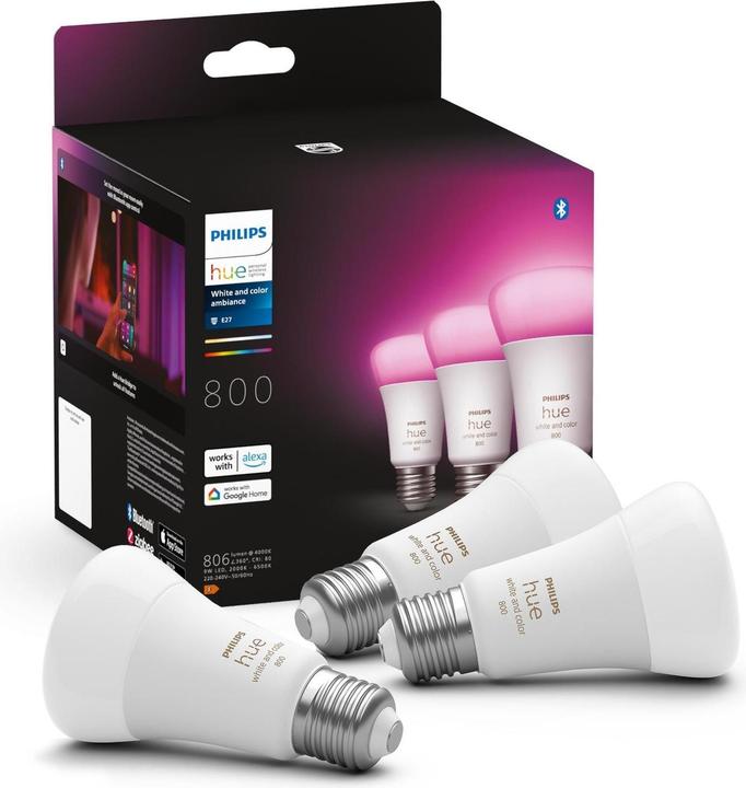Immagine prodotto Philips Ambiente bianco e colore (E27, 6.50 W, 570 lm, 3 x, F)