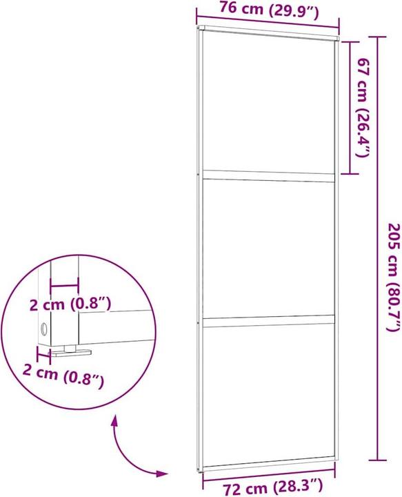 Image du produit vidaXL Glastür