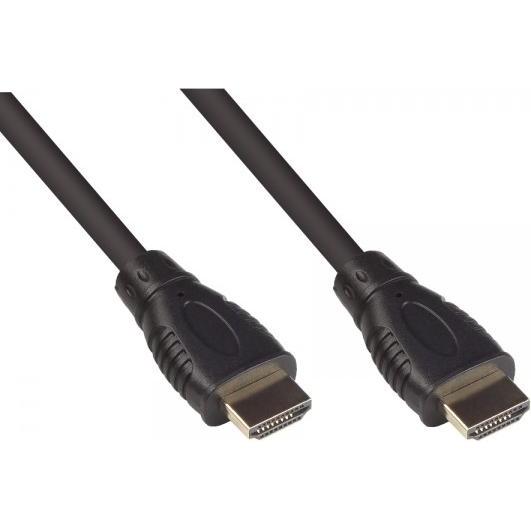 Good Connections Anschlusskabel HDMI 2.0b, 4K / UHD @60Hz, 18 Gbit/s, vergoldete Kontakte, schwarz, 1m, Good Connecti (1...