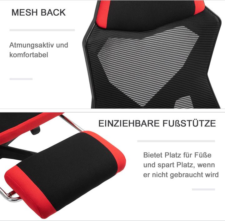 Image du produit Vinsetto Chaise de jeu avec repose-pieds