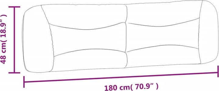 Image du produit vidaXL Kopfteil-Kissen (15 x 15 x 48 cm)