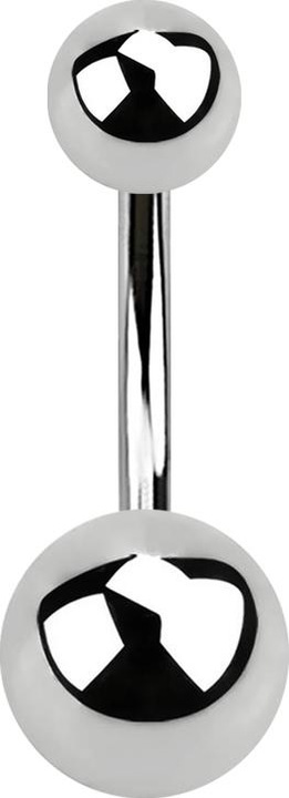 Produktbild Star Piercing Fake Spirale schwarz mit weissen Zebrastreifen (Acryl)