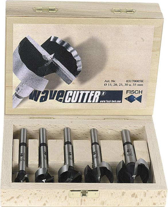 Actual product image Fisch Tools Forstner bit set BLACK SHARK PRO (15, 20, 25, 30, 35 millimetres)