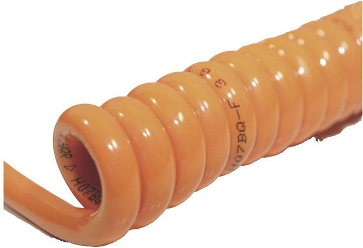 Produktbild BKL Electronic 1506150 Spiralkabel H07BQ-F 1200mm / 4800mm 4G 2.5mm² Orange 1St. (4.80 m)