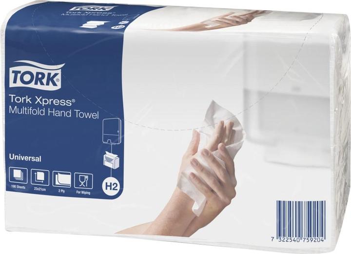 Actual product image Tork Towel Sheet Xpress Multifold Universal 2-ply 21,3x23,4x7,8 cm,20 pk x 190 pk/krt