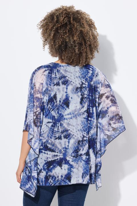 Immagine prodotto Ulla Popken Blusa a doppio strato dal taglio oversize con scollo a girocollo e mezze maniche (42, 44)