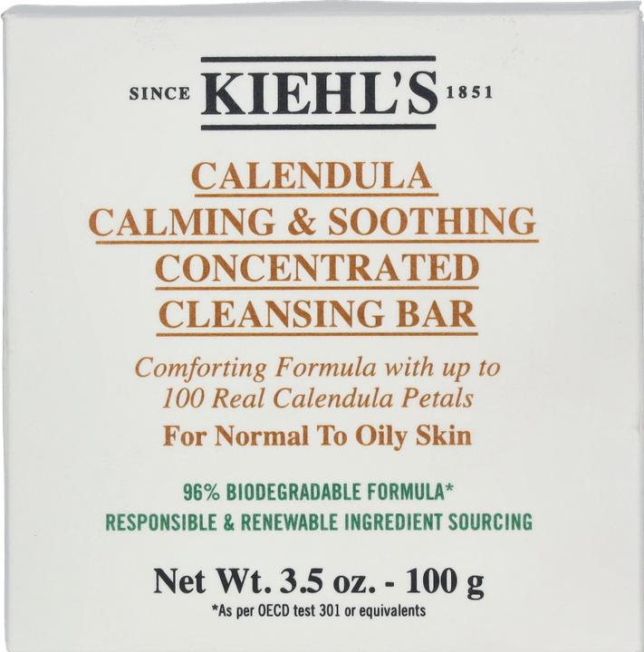 Actual product image Kiehl's Calendula Calming & Soothing Concentrated Cleansing Bar solid (Facial soap, 100 ml)