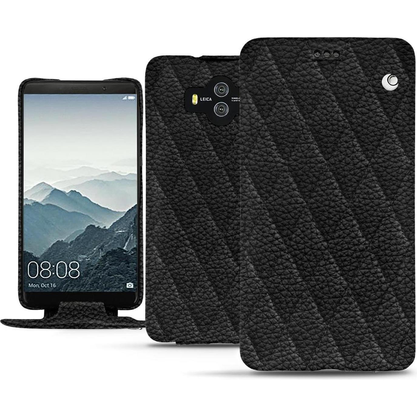 Noreve Lederschutzhülle vertikal (Huawei Mate 10), Smartphone Hülle, Schwarz