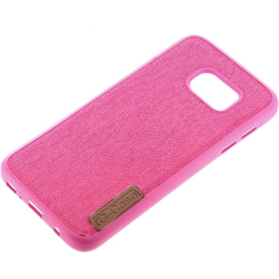 Thumbnail - OEM Silicone Case Textile for Samsung S7 pink (Samsung Galaxy S7), Smartphone Hülle