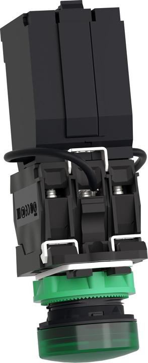 Actual product image Schneider Electric Leuchtmelder, Harmony XB5, Kunststoff, grün, 22mm, universelle LED, glatte Kalotte, 400V AC