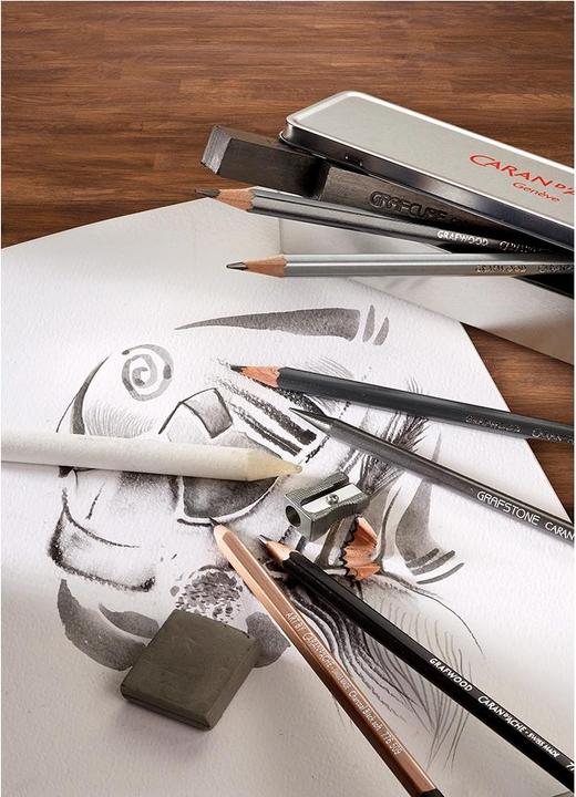 Immagine prodotto Caran d'Ache Graphite Line Multi-Technik-Skizzierset (0.50 mm, 2B, 6B, 9B, HB, 11x)