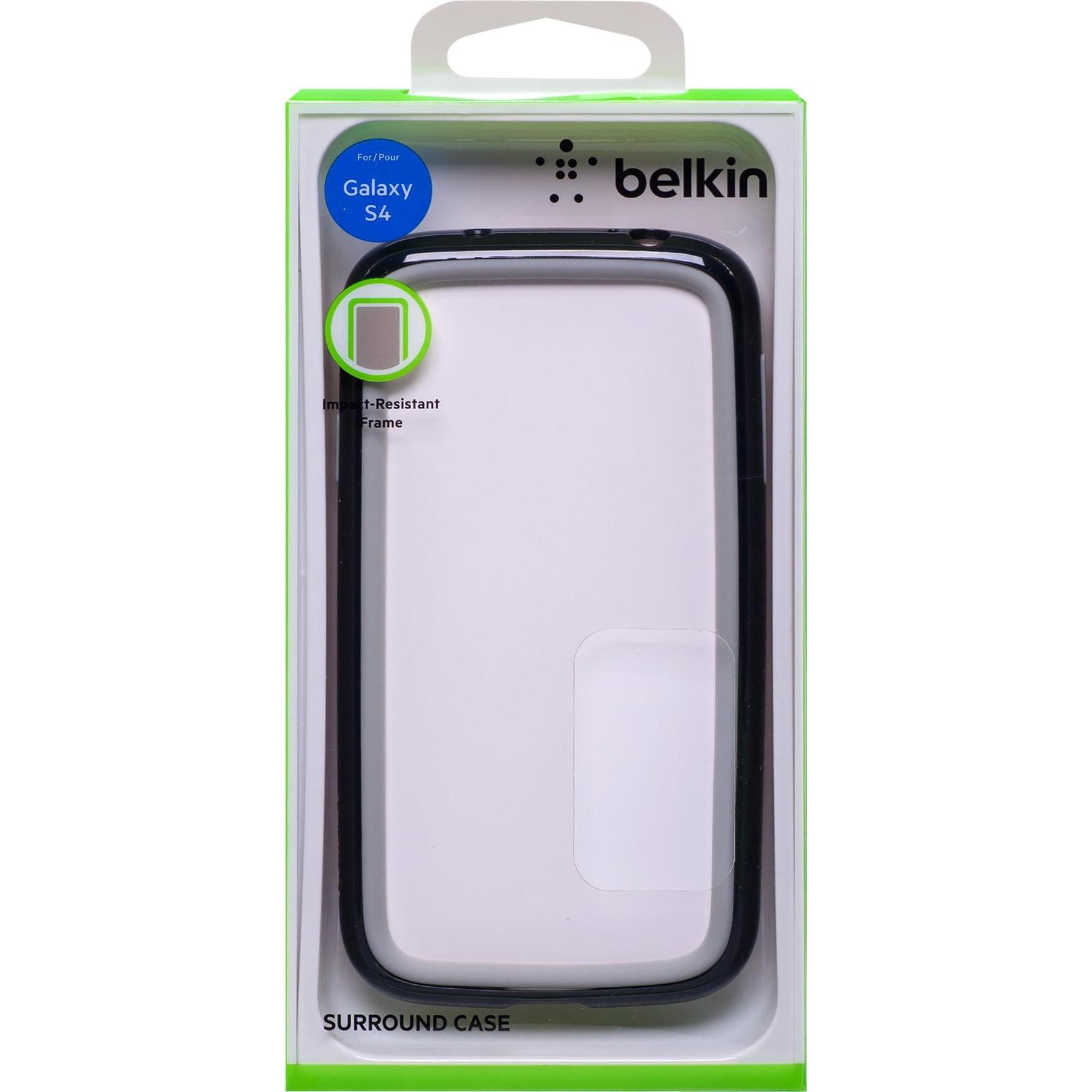 Belkin Caso Surround (Samsung Galaxy S4), Cover smartphone, Nero, Grigio