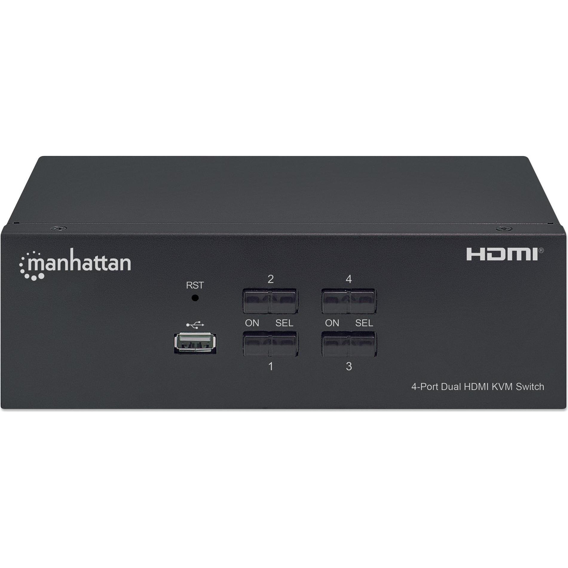 Thumbnail - Manhattan KVM Switch, KVM Switch, Schwarz