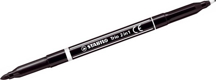Produktbild STABILO Filzstift und Fineliner in einem - Trio 2 in 1 - 10er Pack - schwarz (Black, 10 x)