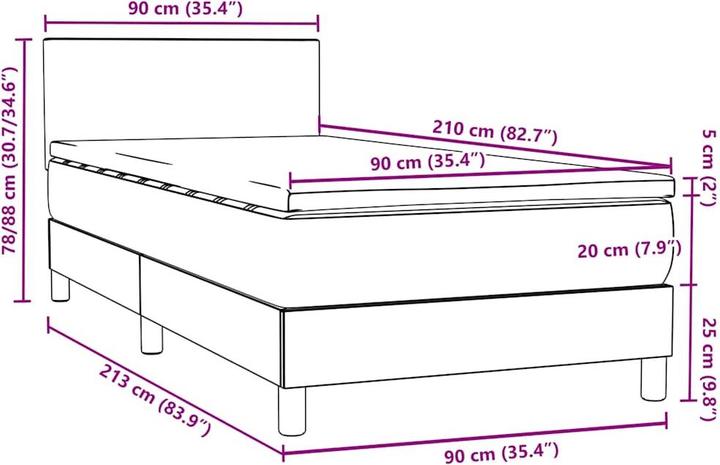 Actual product image vidaXL Marjeta (90 x 210 cm)