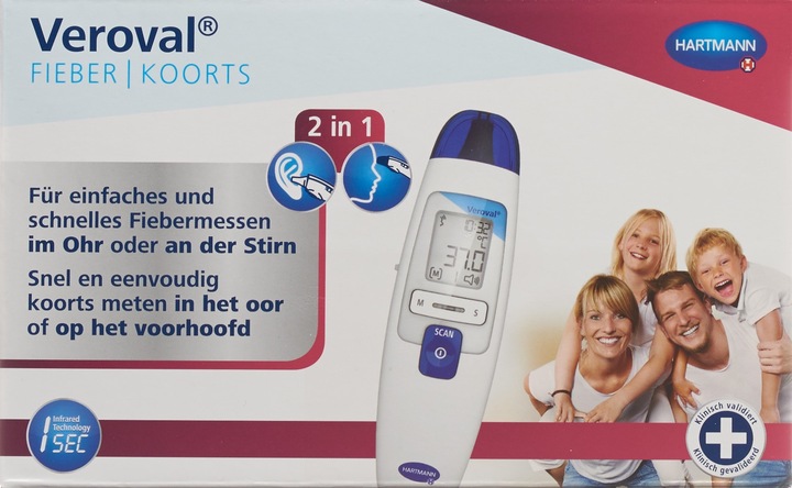 Productafbeelding Veroval Koorts 2in1 (Voorhoofd, Auriculair)
