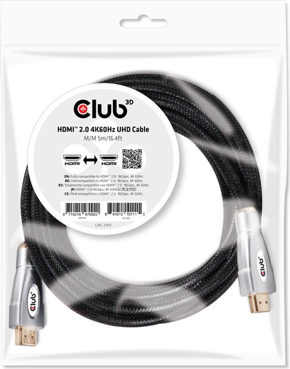 Actual product image Club 3D HDMI (Typ A) — HDMI (Typ A) (5 m, HDMI)
