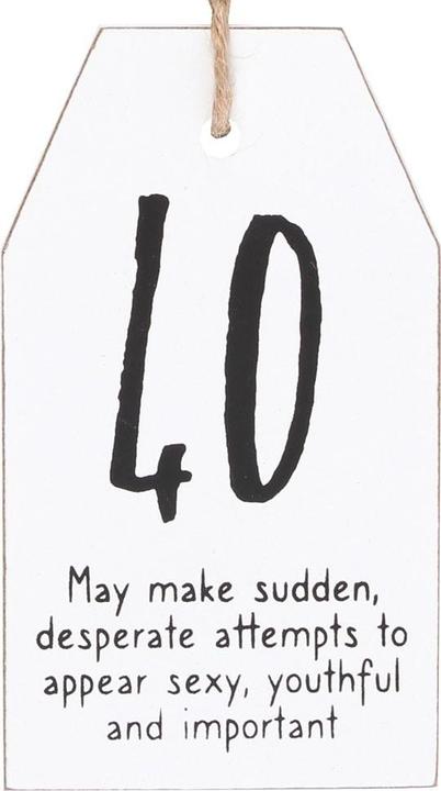 Image du produit Something Different Panneau suspendu Milestone 40th Birthday Sentiment