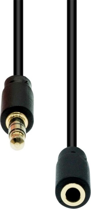 Productafbeelding ProXtend Mini-Jack 4-Pin Slim Verlengsnoer Zwart 2M (2 m)