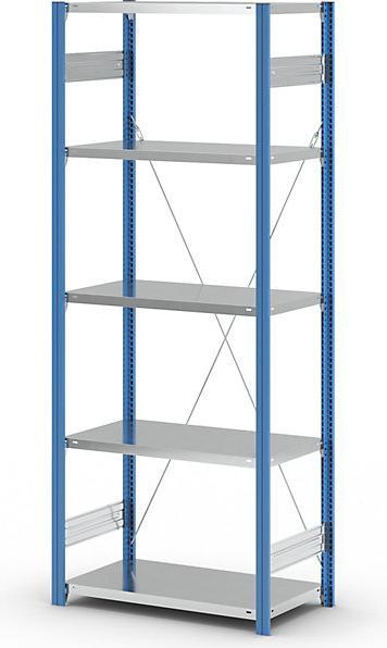 Actual product image eurokraft pro Shelf plug-in rack, blue / galvanized