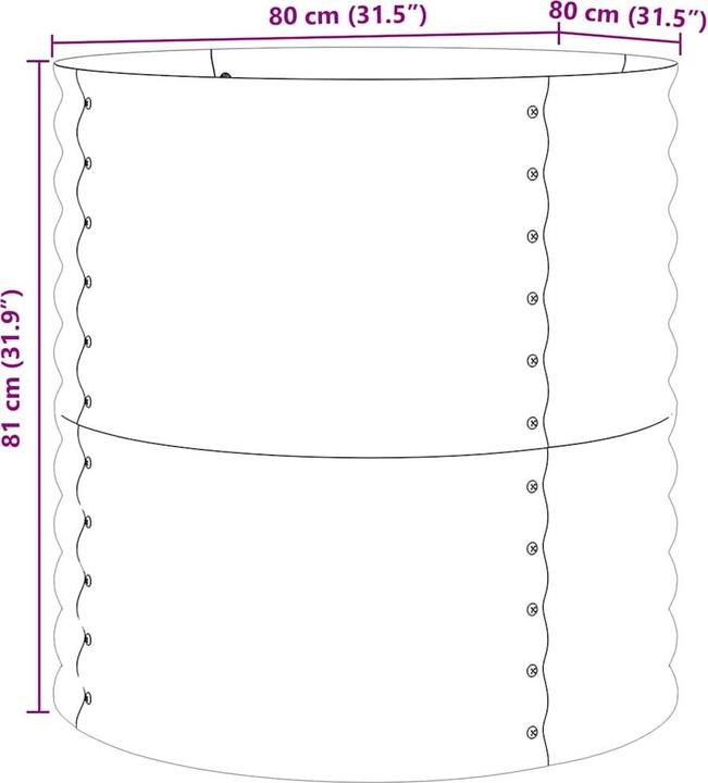 Produktbild vidaXL Metallpflanzer