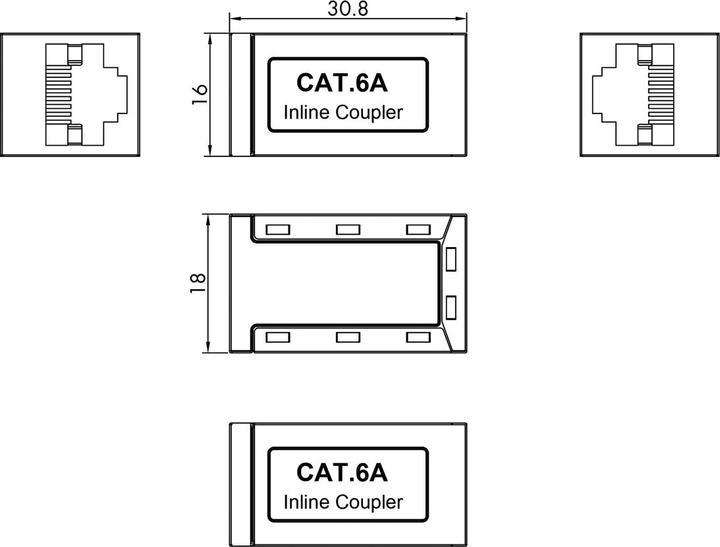 Produktbild Value Coupleur modulaire C6A, blindé (Netzwerk Kupplung)