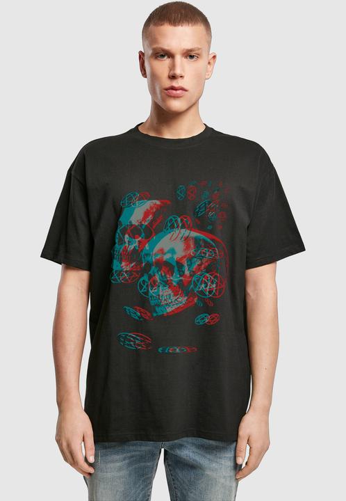Produktbild Merchcode HIM - 3D Skulls and heartagrams Heavy Oversize Tee - 197973 (L)