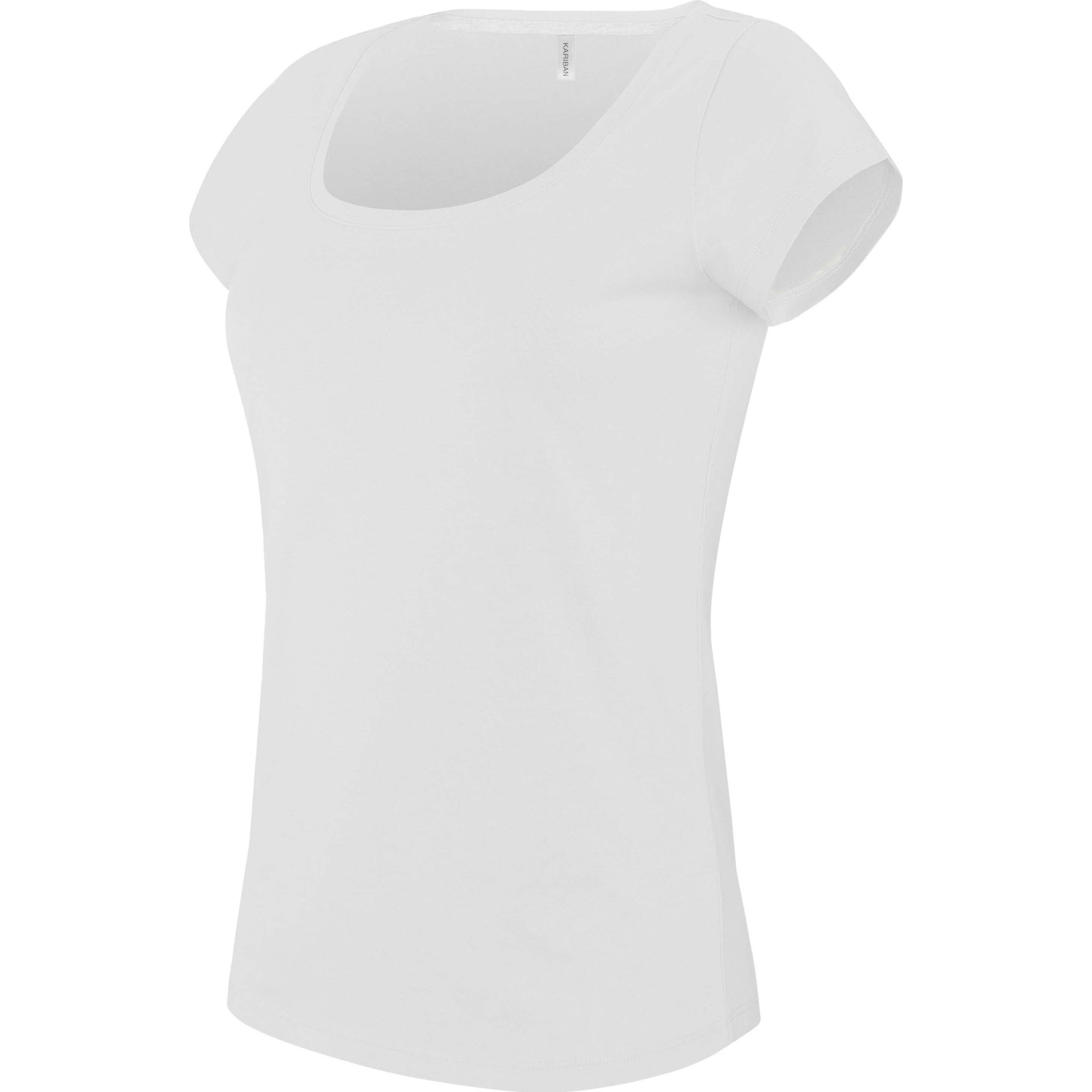 Kariban, Damen, Shirt, Col Bateau, Weiss, (3XL)